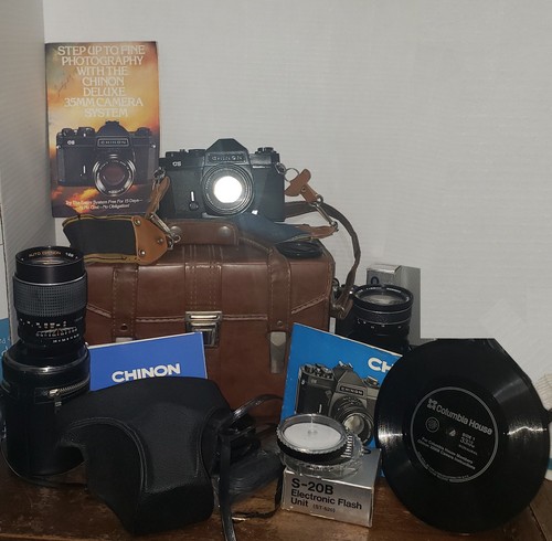 Chinon 35mm slr film camera - cs,