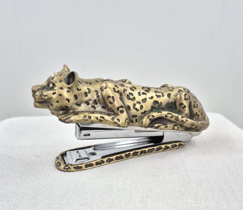 Vintage brass cheetah panther - brass,