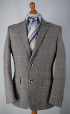 Mens Beige Checked Gurteen