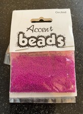 Accent Tiny Crafting Beads In ‘Orchid’ (pink) Card Making.