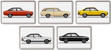 FRIDGE MAGNET - FORD ESCORT Mk2 COLLECTION - Large Acrylic, Classic, Car