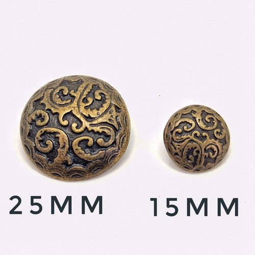 Metal button steampunk gold - button,