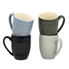 Stoneware Coffee Mug Set of 4