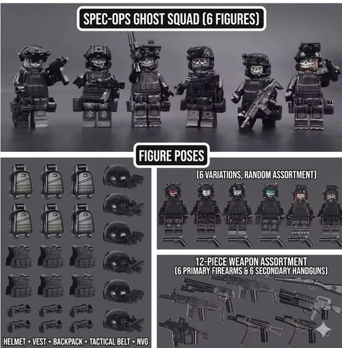 Moc building bricks swat team - moc,