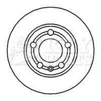 2x Brake Discs Pair Solid fits