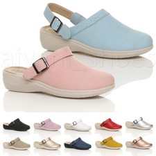 WOMENS LADIES MID FLAT WEDGE