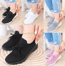LADIES WOMENS FLAT LACE UP