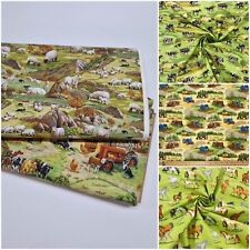 Farm Patchwork Fabric Country