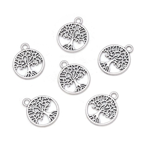 Tibetan silver charms tree - silver,