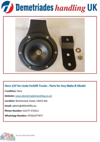 Horn 12v for linde forklift - 12v,