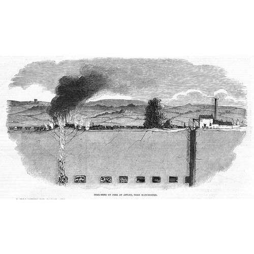 Manchester coal mine fire - coal,