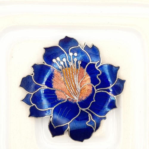 Vintage blue hibiscus flower - vintage,