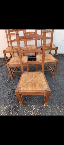 Six french oak ladderback - six,