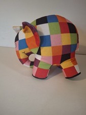 Rainbow Designs Elmer The Patchwork Elephant Plush Soft Toy 2001 David McKee