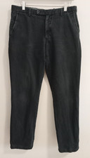 Boggi Milano Mens Dark Grey Cotton Chinos Trousers Pants Size UK 32 Leg 30