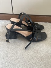 Matalan Papaya Black Summer Holiday Sandals Heels Size 5 EUR 38