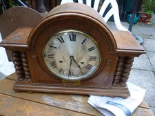 antique HAC westminster chime mantle clock TWIN TRAIN MOVEMENT 1927 1885 PLAQUE