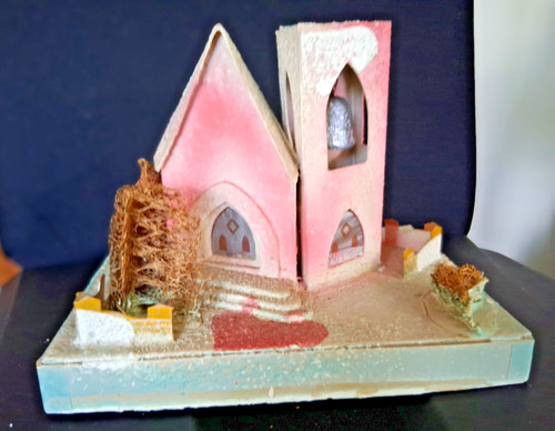 Vintage christmas putz house - vintage,