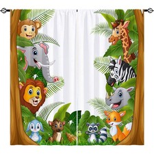 Kids Animal Curtains Rod