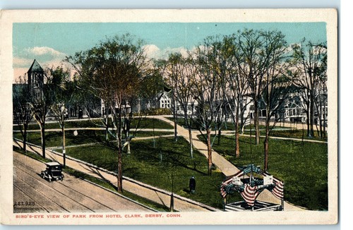 Postcard derby bird eye - postcard, bird's
