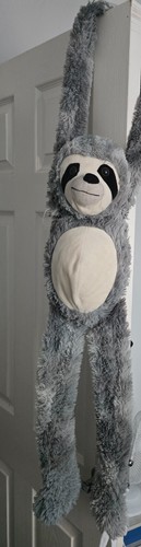 Hanging sloth grey plush soft