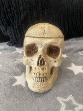 REALISTIC ANTIQUE SKULL POTTERY TOBACCO JAR C.1920 CREEPY CURIO FREEPOST UK