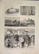 Original Old Antique Print
