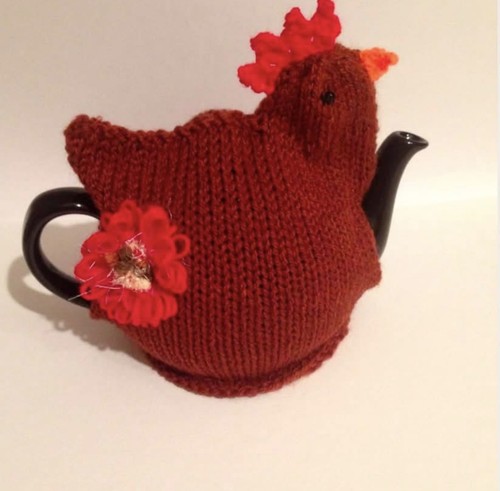Knitted hen tea cosy - knitted,