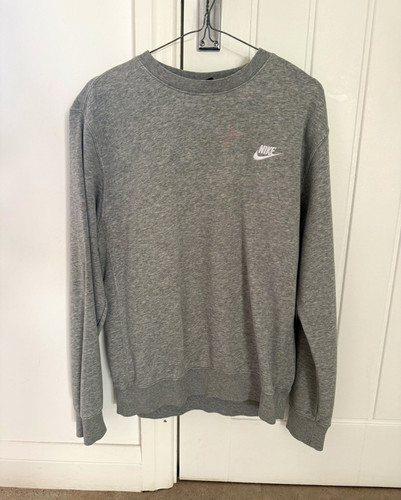 Nike grey crew neck pullover - nike,