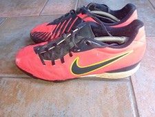 Nike T90 Football Astr Turf Boots Orange Black & Yellow Size  9.5uk Or Eur 44.5 