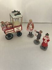 LEMAX #02832 Popcorn Seller Set Of 4 Figurines 