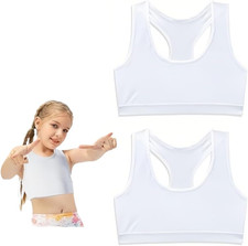2 Pack Girls Bra, Crop Tops