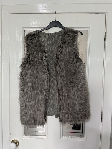 Ladies partial faux fur gilet - ladies,