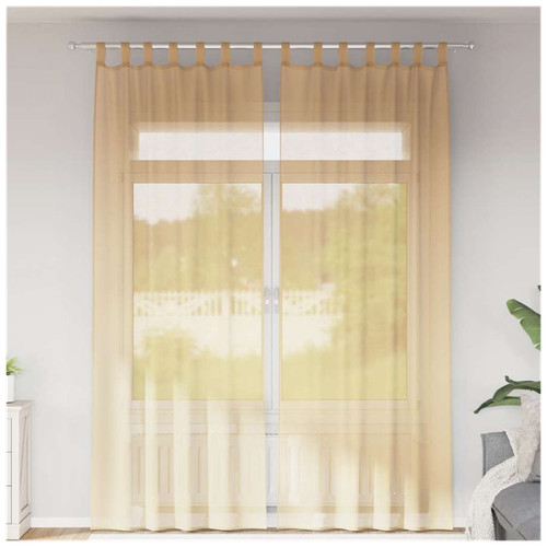 Voile curtains sand 140x260 - voile,