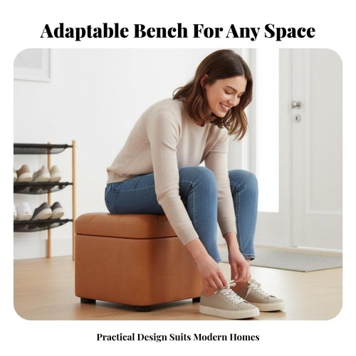 Square storage ottoman - square,