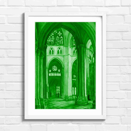 Cathedral interior with - cathedral,