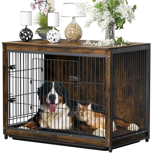 Wooden dog crate - dog,