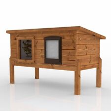 XL External Self Heating Cat Kennel with One Way Privacy Window & Matatabi Stick