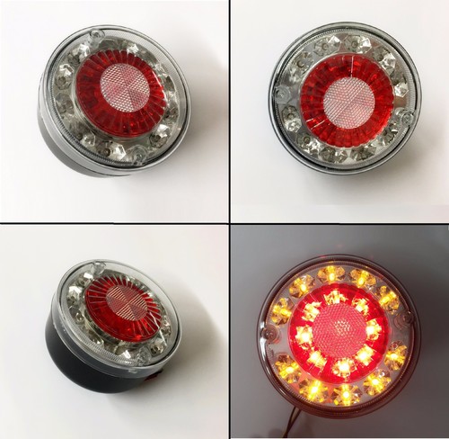 Led round rear tail - 2x,