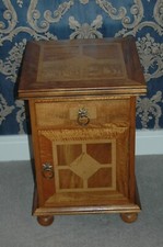 pair of bedside cabinets, old charm, solid oak, one drawer, one door