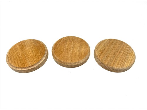 Solid oak round - solid, plaque