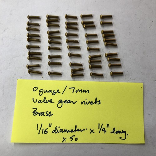 7mm brass valve gear - valve, rivets
