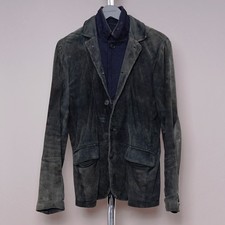 ALL SAINTS Suede Leather Blazer Jacket SMALL Mens Black GRAFT like survey
