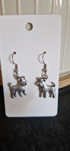 Cute schnauzer dog earrings - cute,