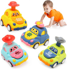 Toddler Toy Cars, 4Pcs Press