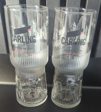 Carling Pint Glasses x 2 Bar Man Cave