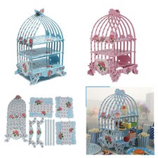 Cake Stand Kids Party Birdcage Muffin Cupcake Dessert Holder Wedding Supplies