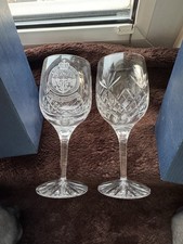 A pair of NAAFI engraved wine