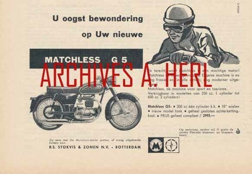 Matchless advertisement 1960