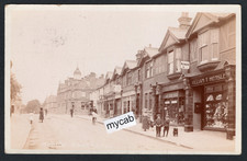 Postcard Bracknell Berkshire the High Street shops posted 1912 RP